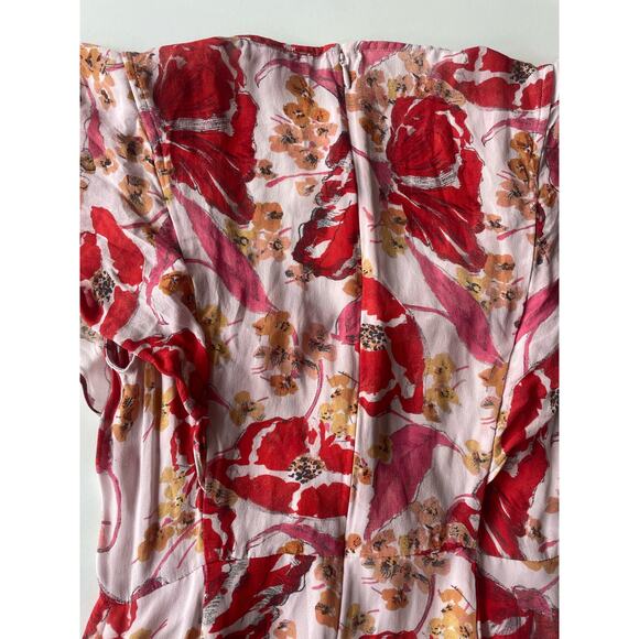 Parker Vivi Silk Floral Midi Dress Size 2 - Picture 7 of 11